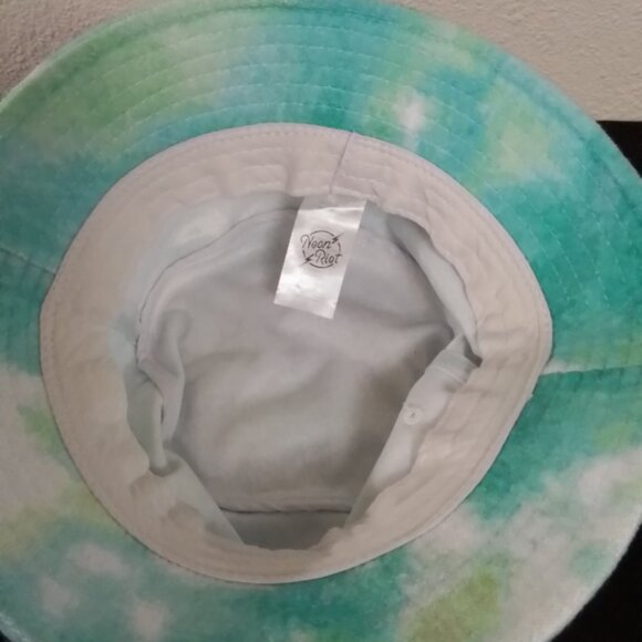 Neon Right Tie Dye Bucket Hat Blue/Green/White - Picture 3 of 3